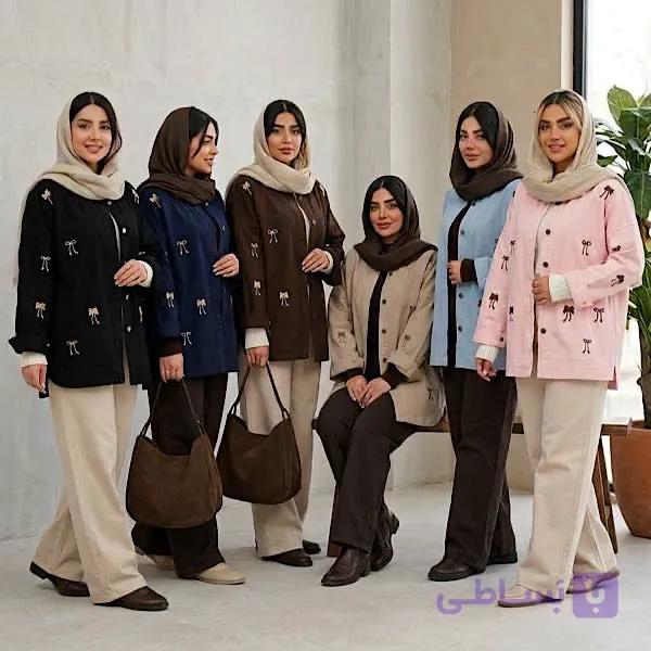 مانتو پاییزه کتان طرح پاپیون؛ استایل گرم، ترندی و کژوال — تصویر 1
