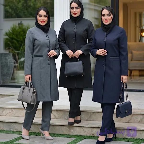 مانتو شلوار اداری فاستونی دیپلمات مدل دیبا — تصویر 1