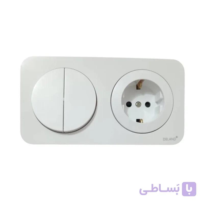 پریز برق و کلید دوپل دلند مدل آدا