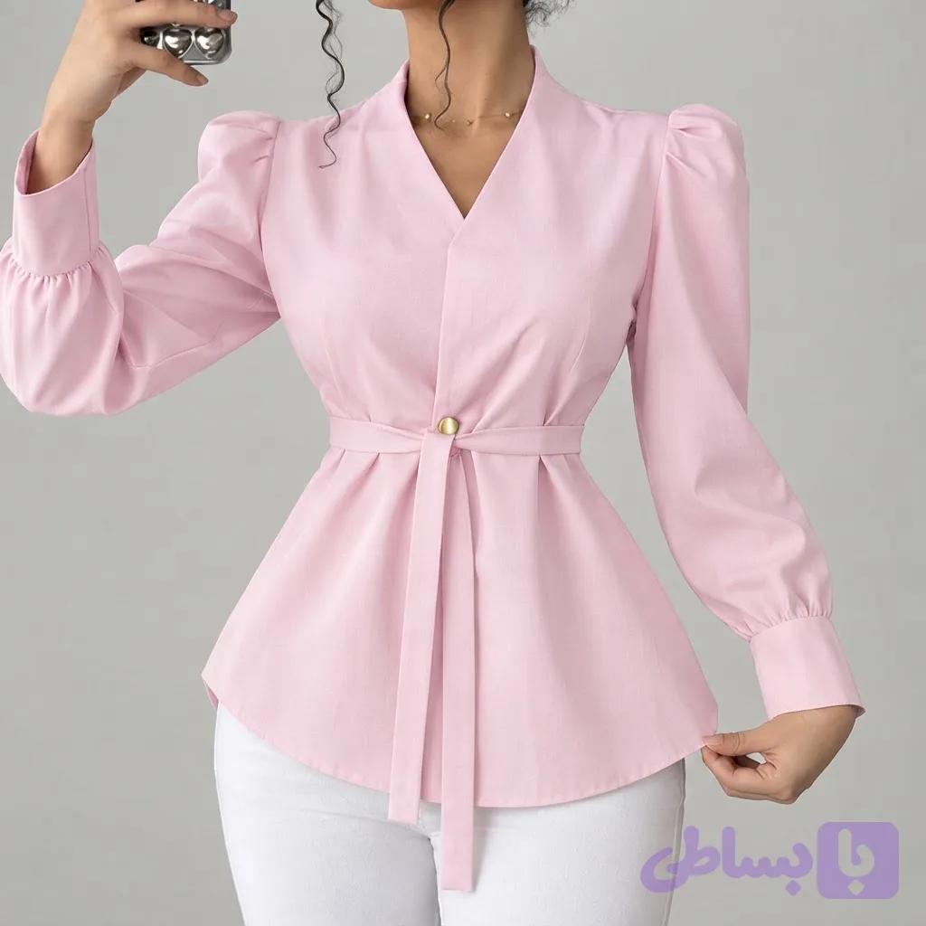 شومیز زنانه آستین پفی آرا