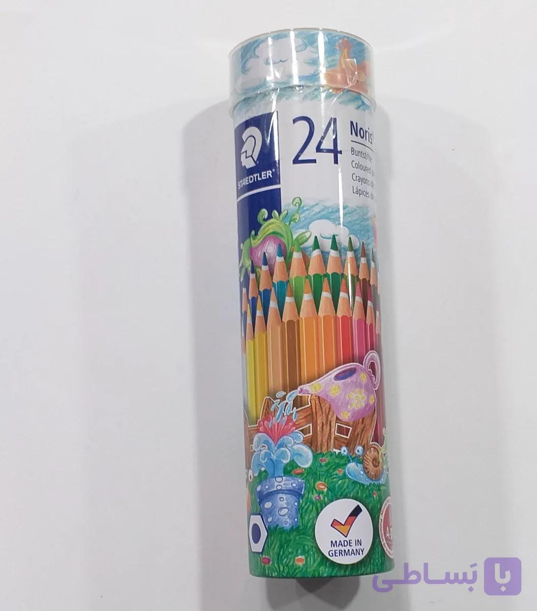 مداد رنگی 24 رنگ قوطی فلزی staedtler