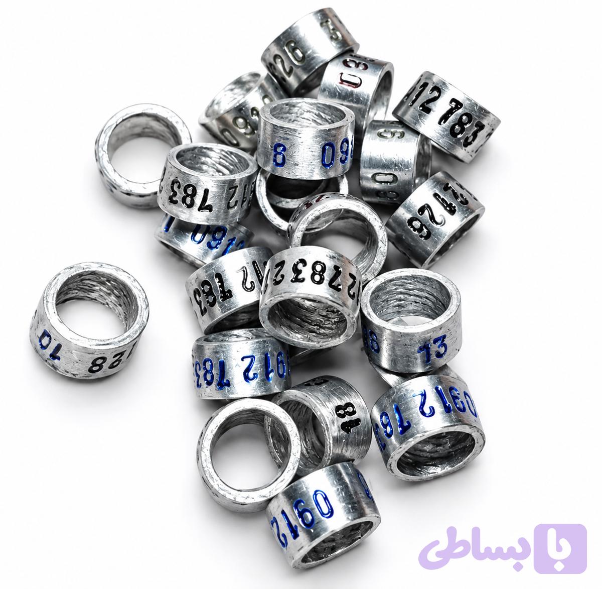 حلقه پای عروس هلندی و گرینچیک آلومینیومی (بسته ۴ عددی با حک ) — تصویر 1