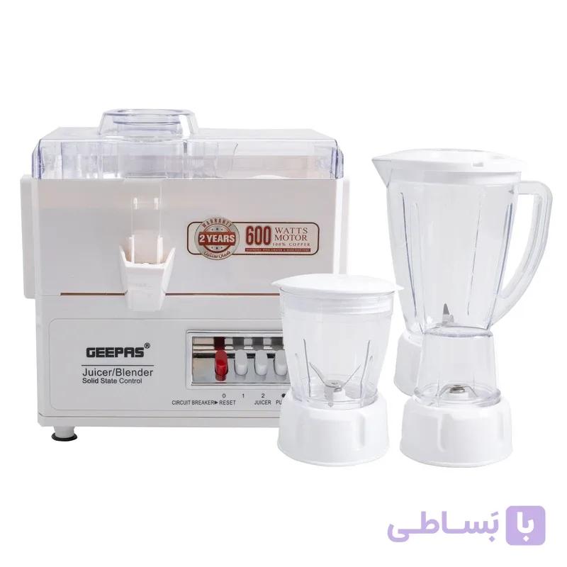 آبمیوه‌گیری چهارکاره جیپاس مدل GSB2031 با توان ۶۰۰ وات — تصویر 1