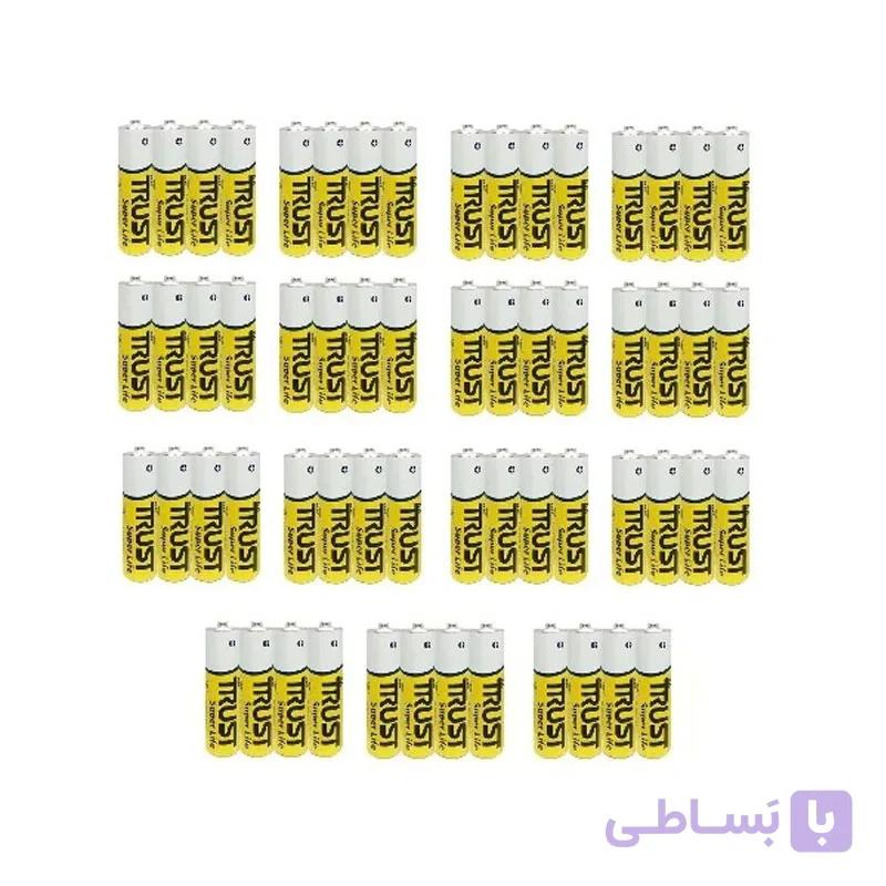 باتری نیم قلمی تراست مدل Super Life بسته 60 عددی — تصویر 1