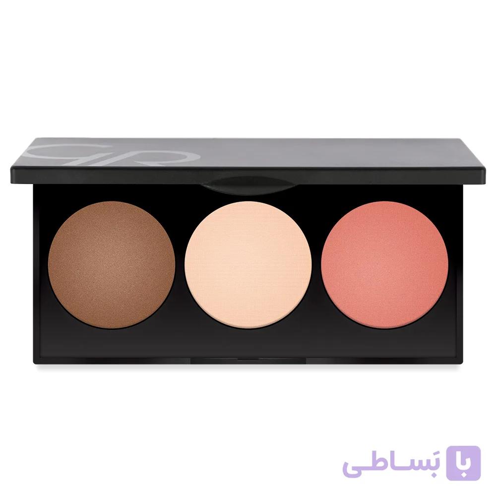 پالت 3 کاره گلدن رز مدل متالز مناسب انواع پوست — تصویر 1