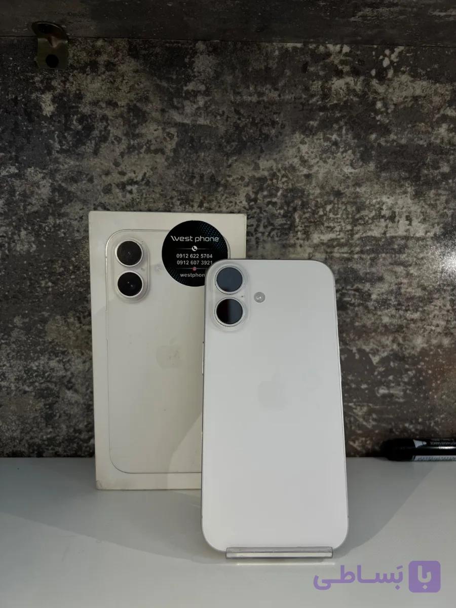 موبایل اپل مدل iPhone 16   دو سیم کارت + ظرفیت 128گیگ و رم 8گیگابایت - کارکرده
