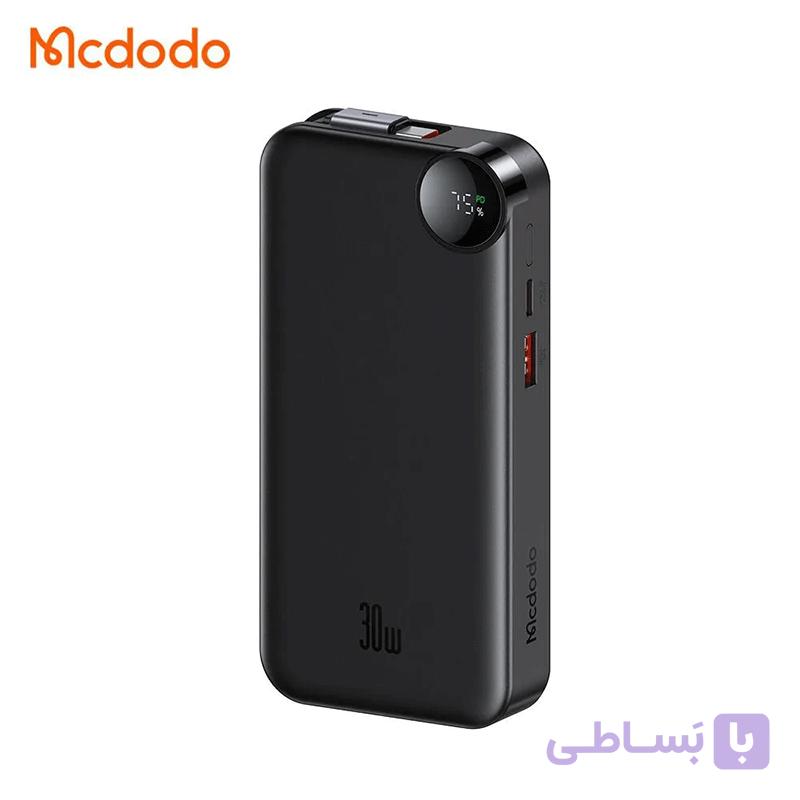 پاوربانک 10000 مک دودو Mcdodo Freego MC-3870 توان 30 وات همراه کابل Type-C متصل — تصویر 1