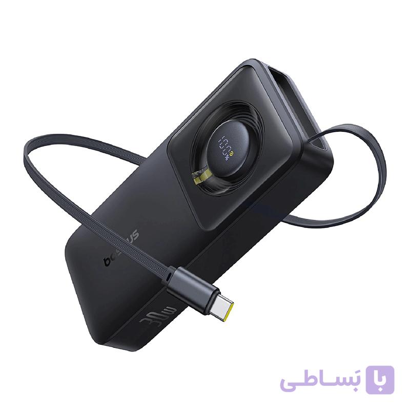 پاوربانک بیسوس ظرفیت 10000 میلی آمپر ساعت 30 وات با کابل  Baseus Nomos Power Bank — تصویر 1