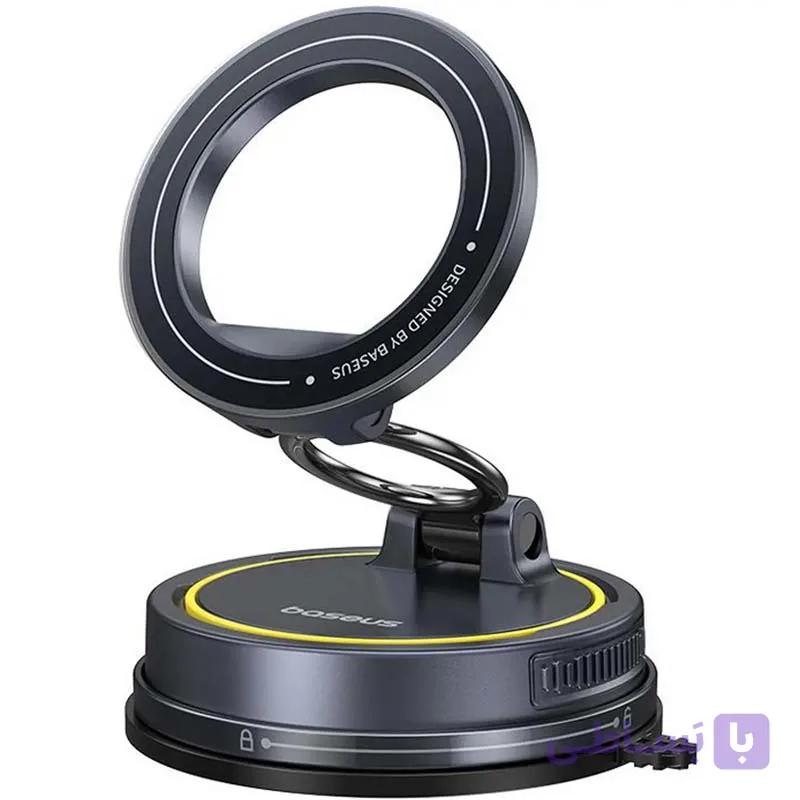 هولدر موبایل ماشین بیسوس مدل Baseus C00138 Vacuum Magnetic Car Mount — تصویر 1