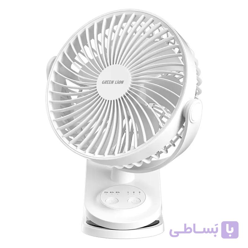 پنکه رومیزی گرین لاین شارژی گیره دار  Green Lion Clip Fan Portable Clip — تصویر 1