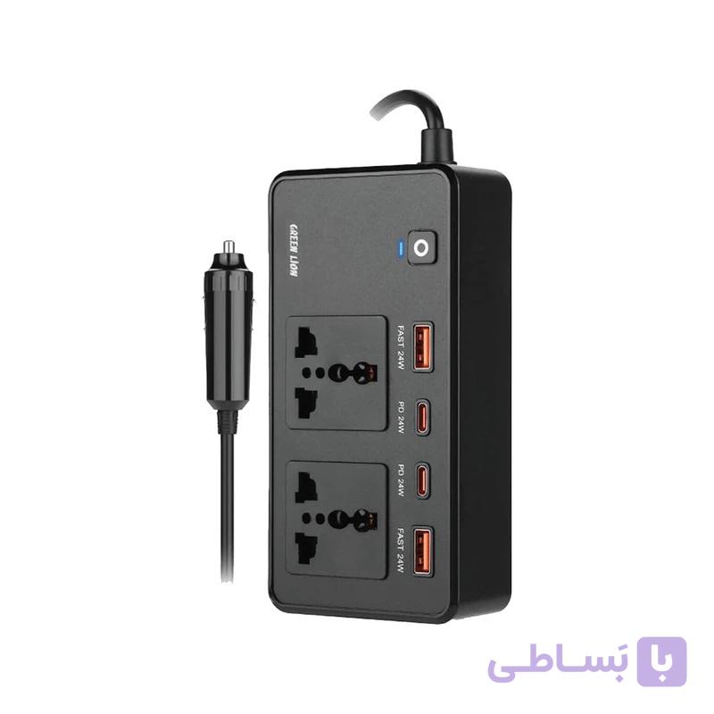 مبدل برق و اینورتر خودرو گرین لاین Green lion CG-200 Car Inverter — تصویر 1