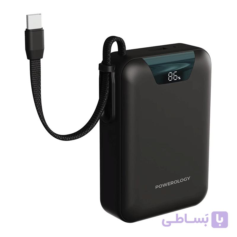 پاوربانک پاورولوژی 20000 تایپ‌سی و USB-A  توان 22.5 وات Powerology York 20000mAh Power Bank — تصویر 1