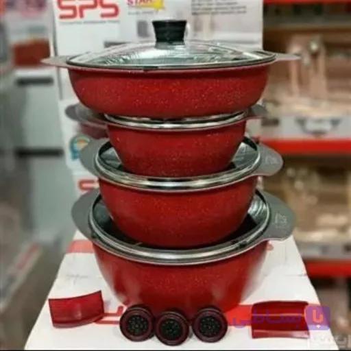 سرویس قابلمه چدن گرانیتsps - مشکی
