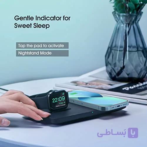 شارژر بی سیم 2 در 1 Seneo برای آیفون و Apple Watch — تصویر 1