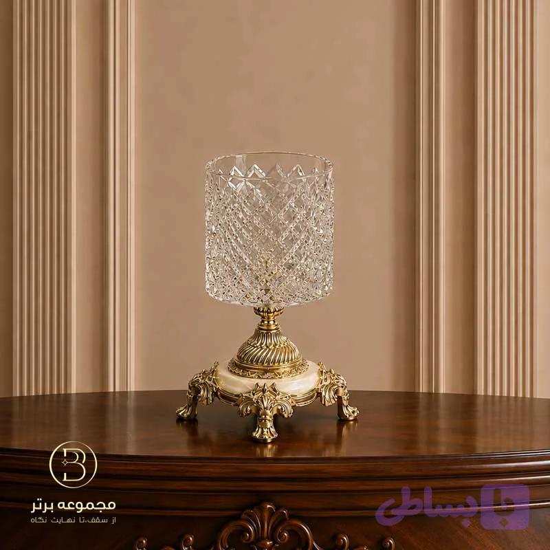 شکلات خوری پایه برنز کرم فرانسه کد 0231 — تصویر 1