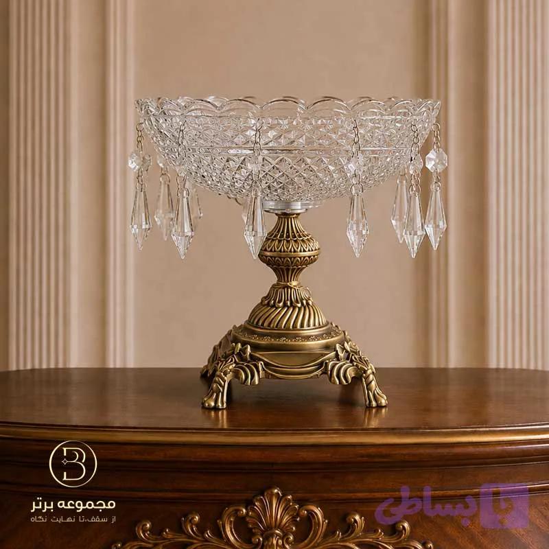 میوه‌خوری پایه برنز کوچک کد 027 — تصویر 1