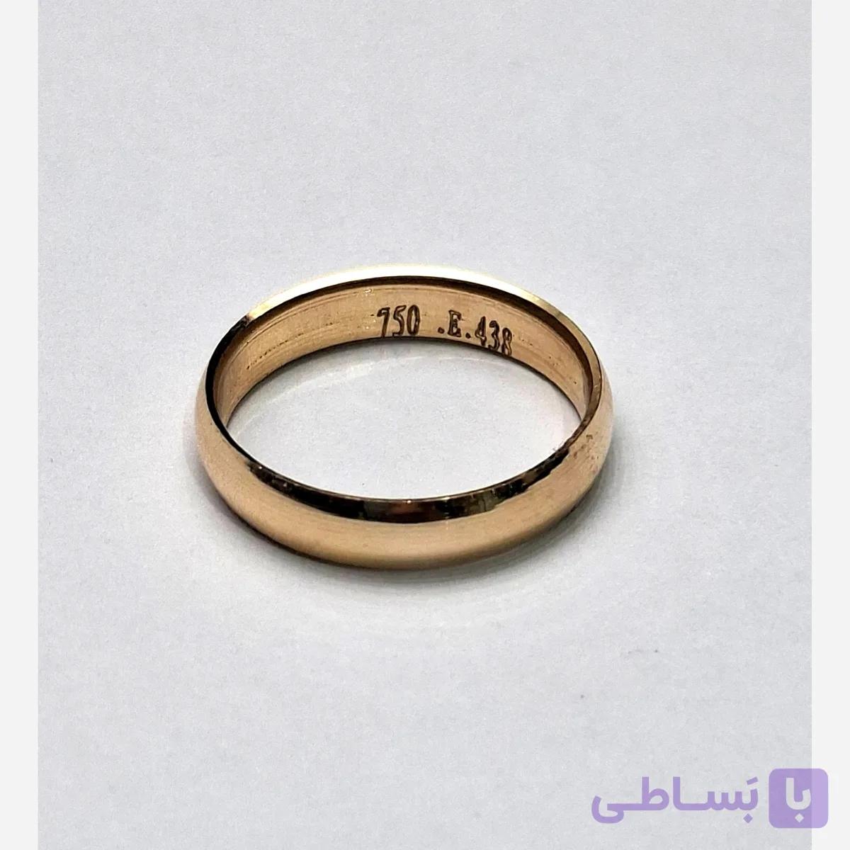 انگشتر (رینگ)حلقه طلا نشان زنانه مردانه سایز 63