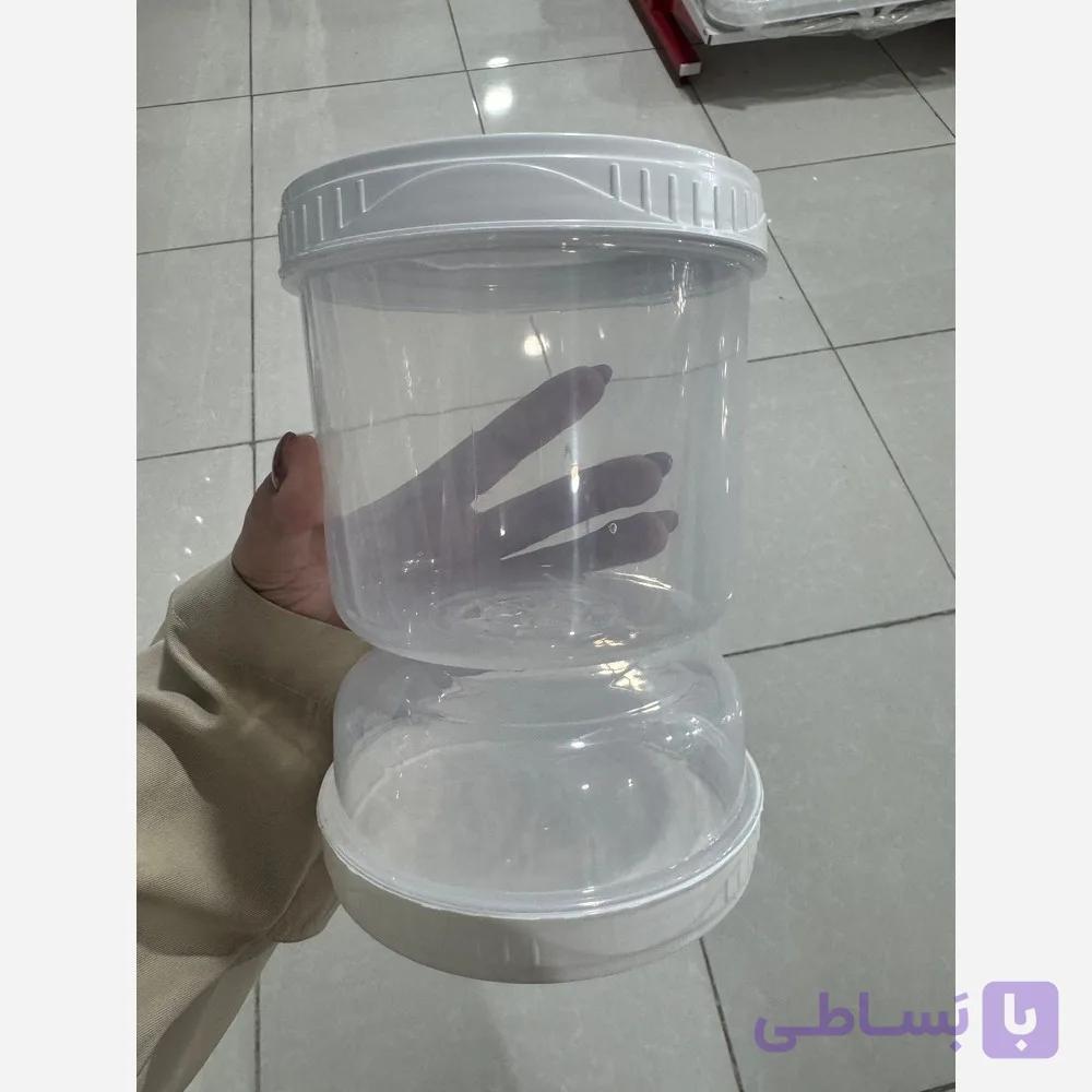 ظرف خیارشور و زیتون مدل ساعت شنی