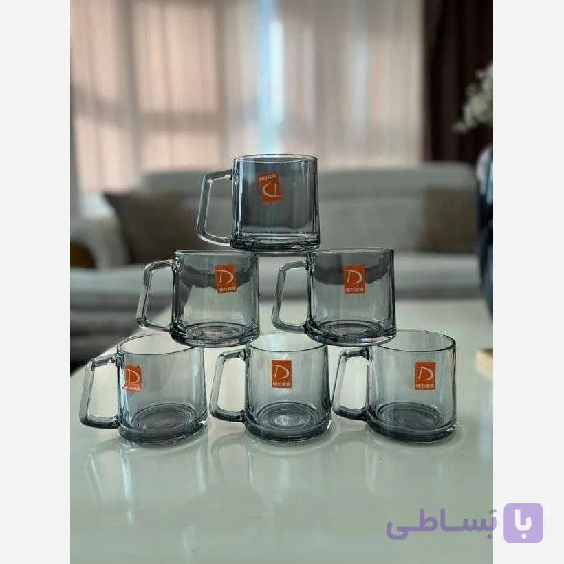 نیم لیوان 6 تایی طرح Toroidal کیفیت عالی و شفاف برند معتبر deli glass