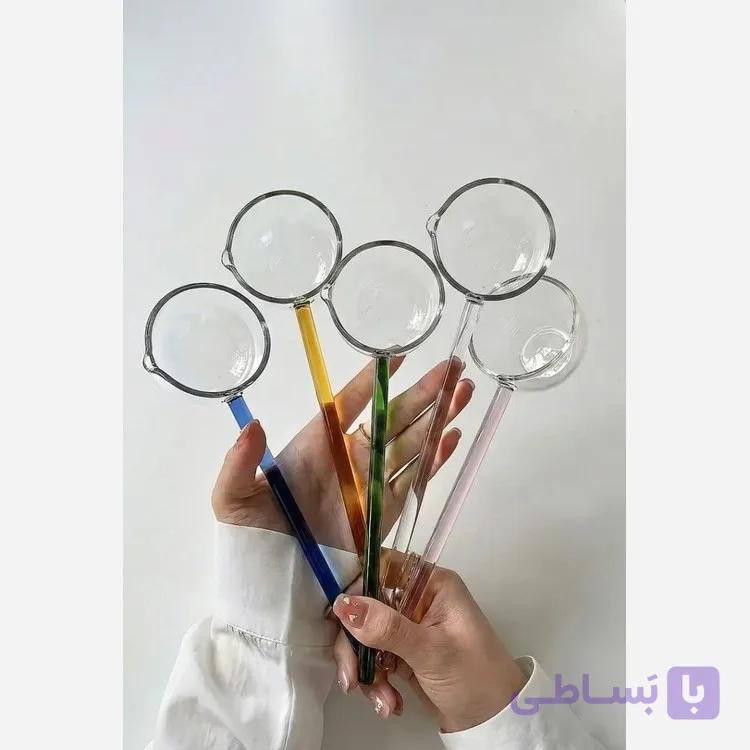 ملاقه و قاشق آجیل و پیمانه پیرکس محصول Tohana ترکیه رنگی ارسال رنگ رندوم