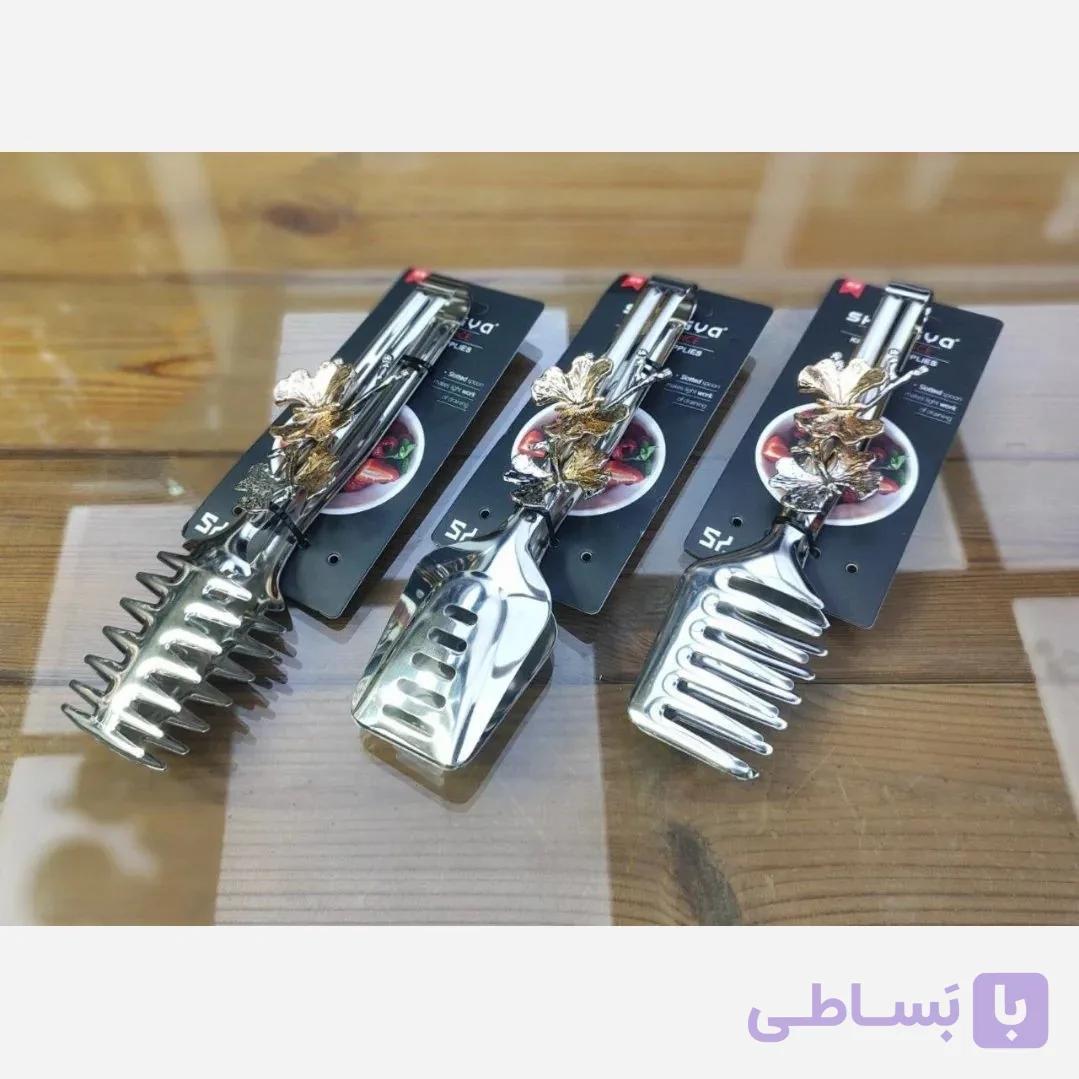 انبر سالاد طرح پروانه طلایی و سیلور