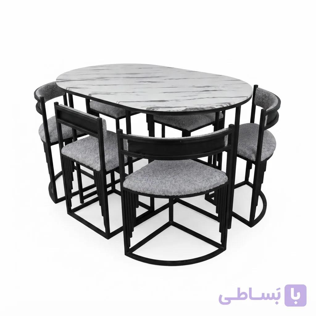 میز غذاخوری ۶ نفره کمجا مدل آبشاری