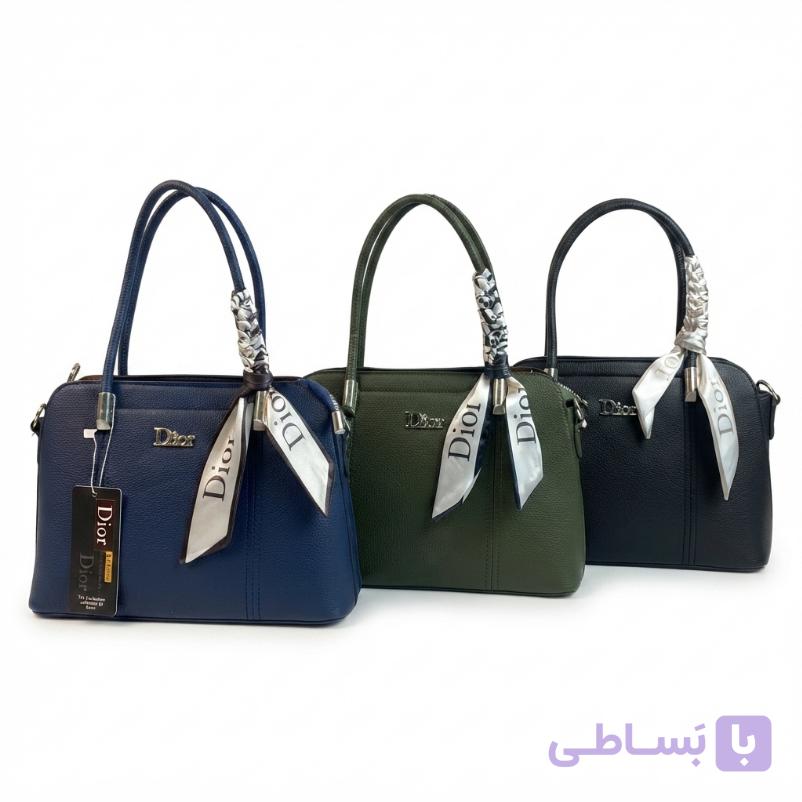 کیف 3 خانه بند زیگزال دستی برند Dior با اسکارف کد 102331 — تصویر 1