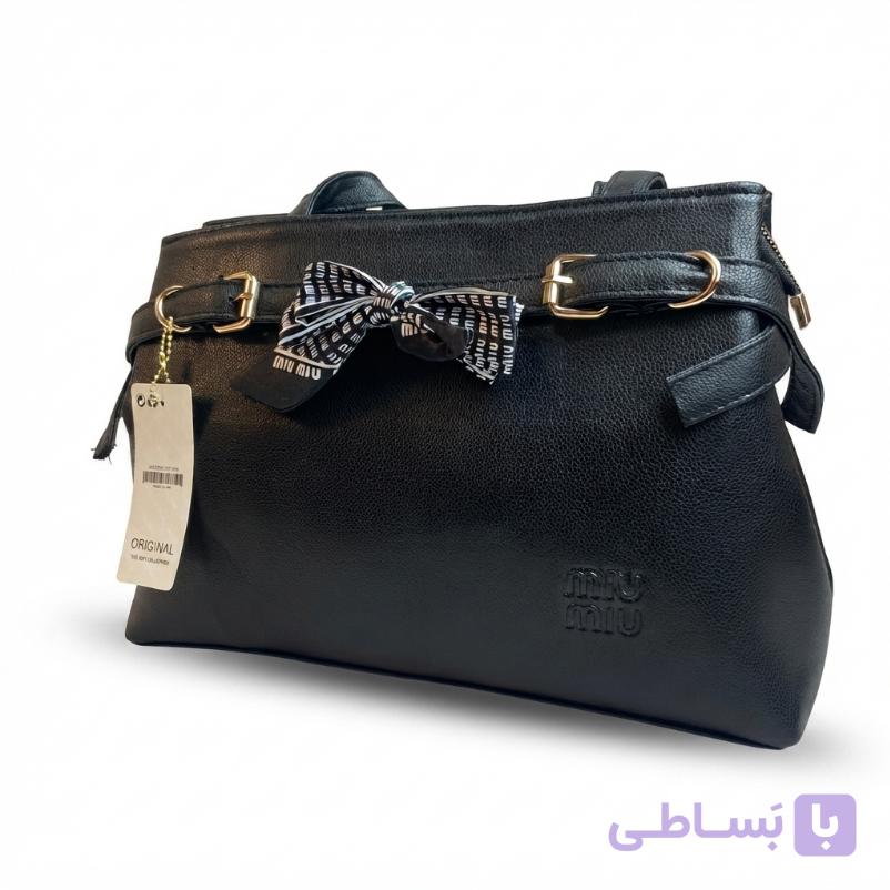 کیف بزرگ دو خانه جلو سگک کمربندی کد 102363 — تصویر 1