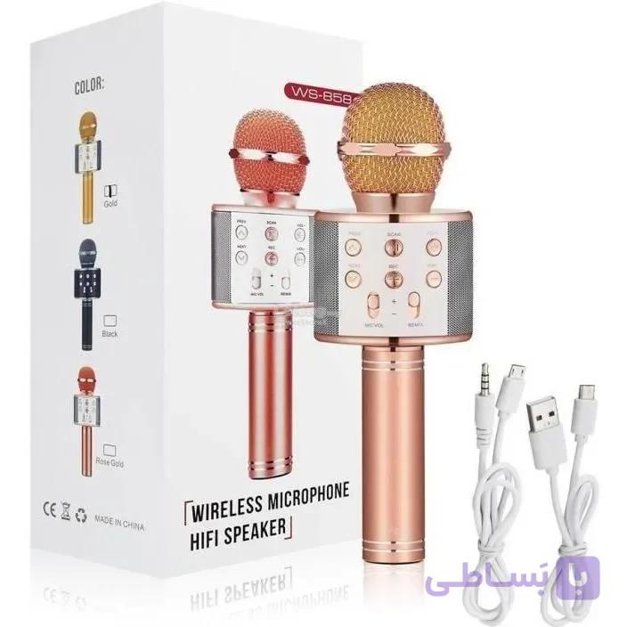 میکروفن و اسپیکر شارژی WS_858 — تصویر 1