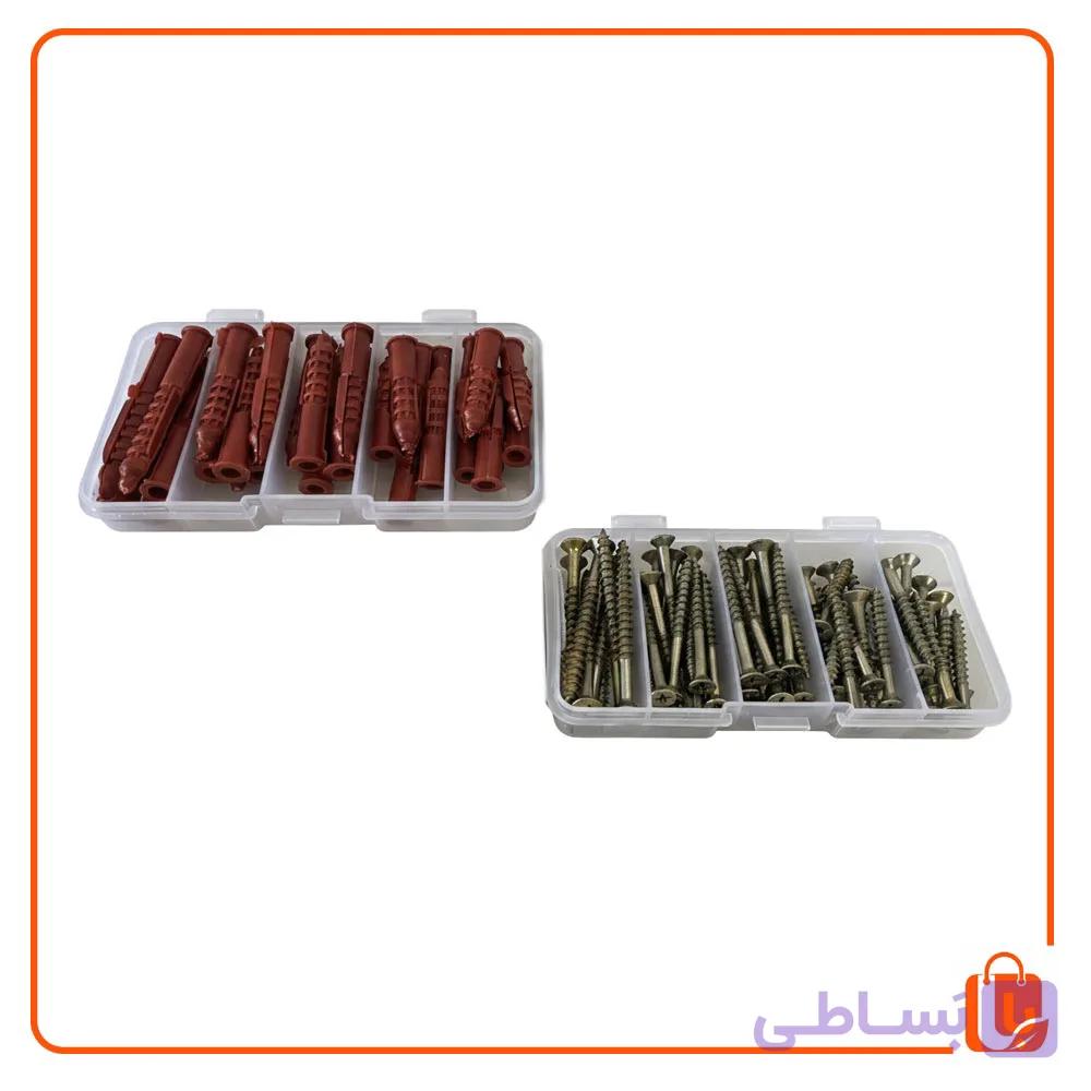 پیچ و رول پلاک میخ مفتول کویر یزد مدل MK-1008 مجموعه 101 عددی — تصویر 1