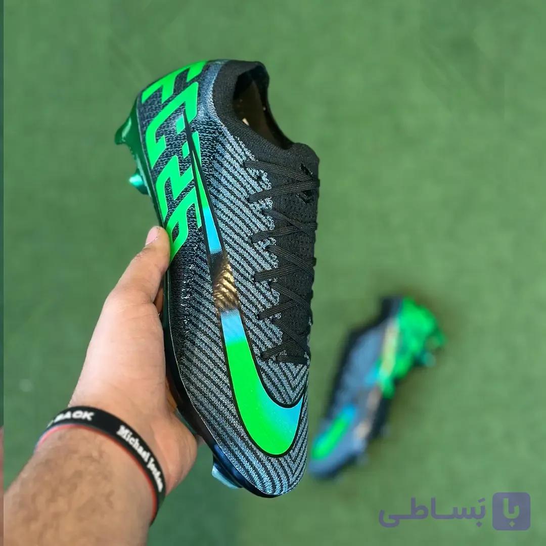 کفش فوتبال زوم 16 fc26  مشکی سبز — تصویر 1
