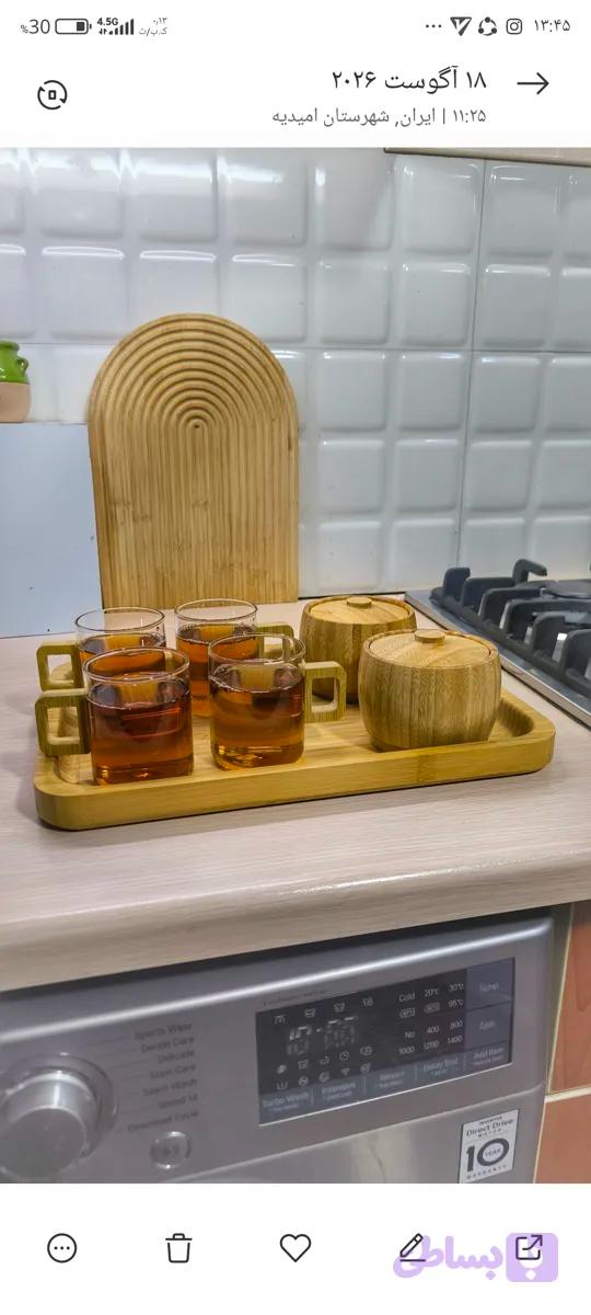 قندان گرد تمام بامبو