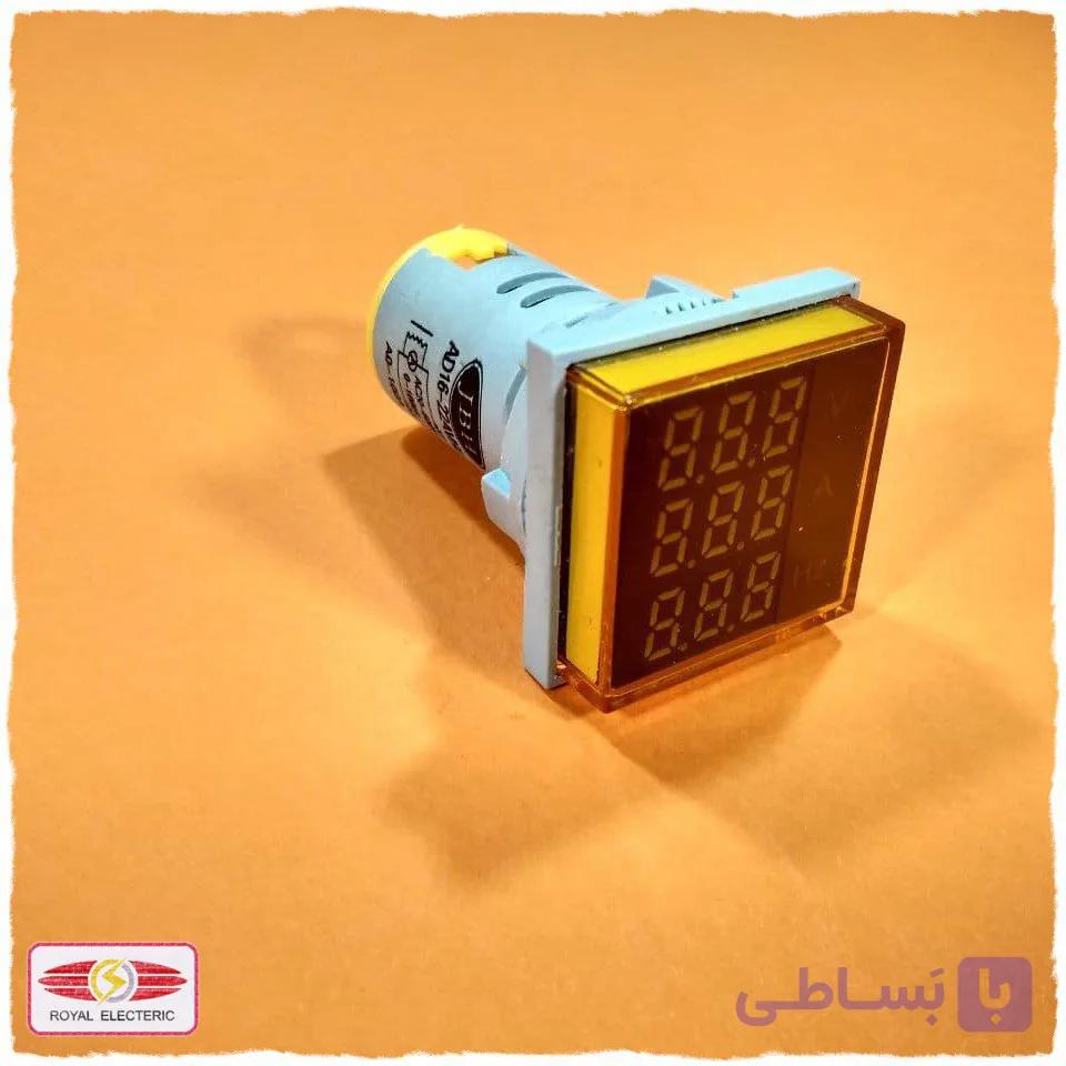 چراغ سیگنال تریپل مربع JBH ولت_آمپر_فرکانس متر دار با CT — تصویر 1