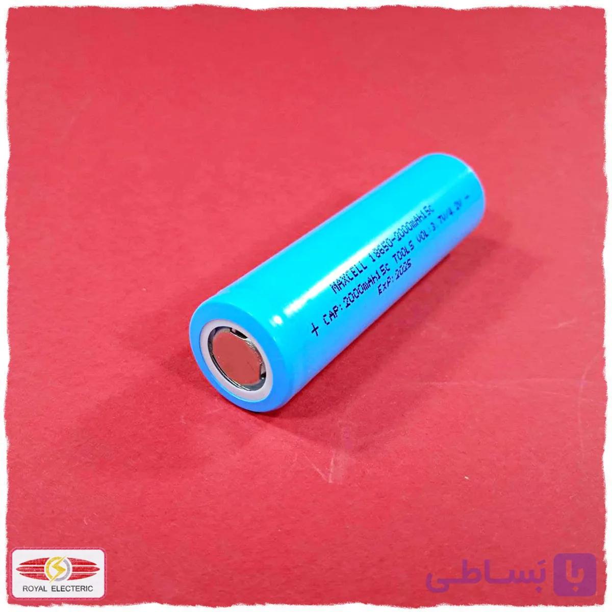 باتری لیتیوم 3.7 ولت MAXCELL 18650 2000mAh — تصویر 1