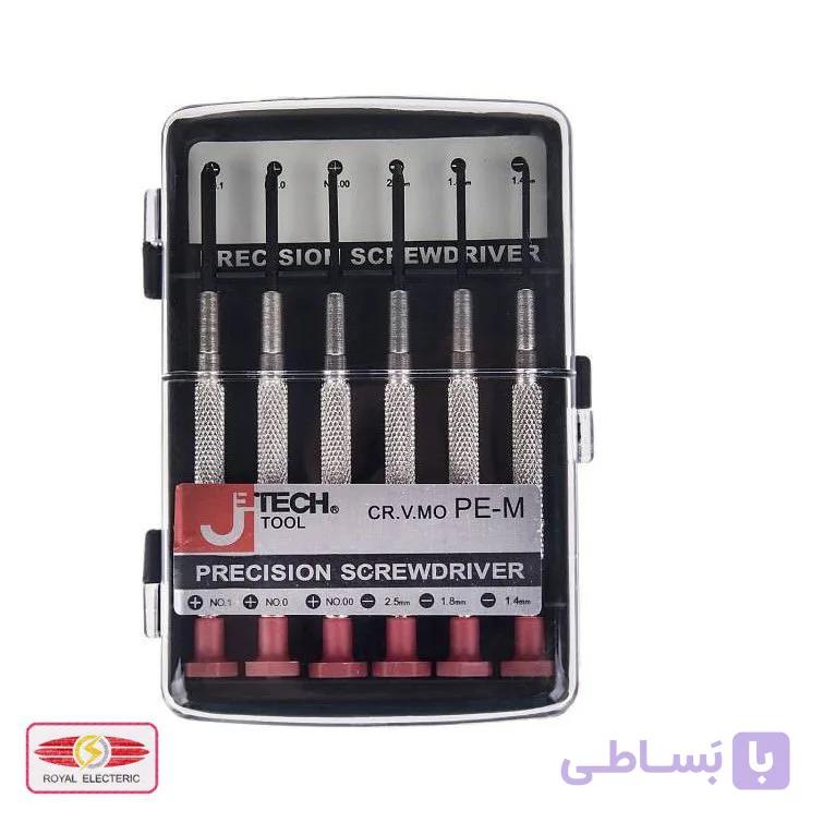 پیچ گوشتی ساعتی 6 عددی جی تک تول مدل PE-M 052200