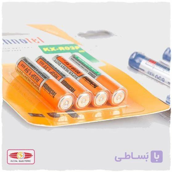 باتری نیم قلمی Technotel بسته 4 عددی