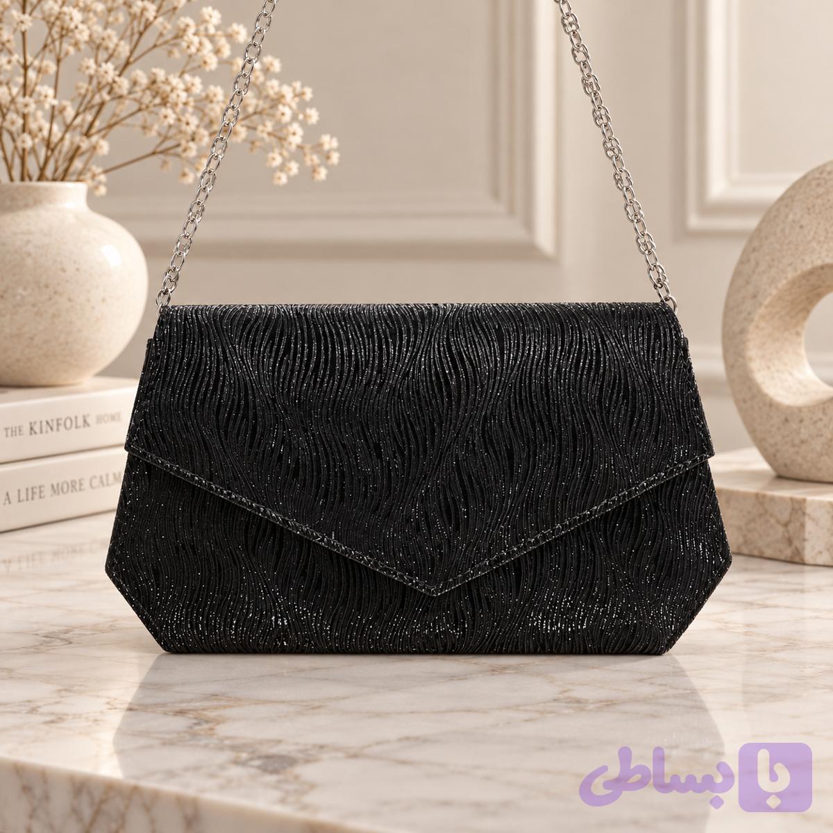 کیف مجلسی دستی 6 ضلعی مدل پاکتی سایز بزرگ