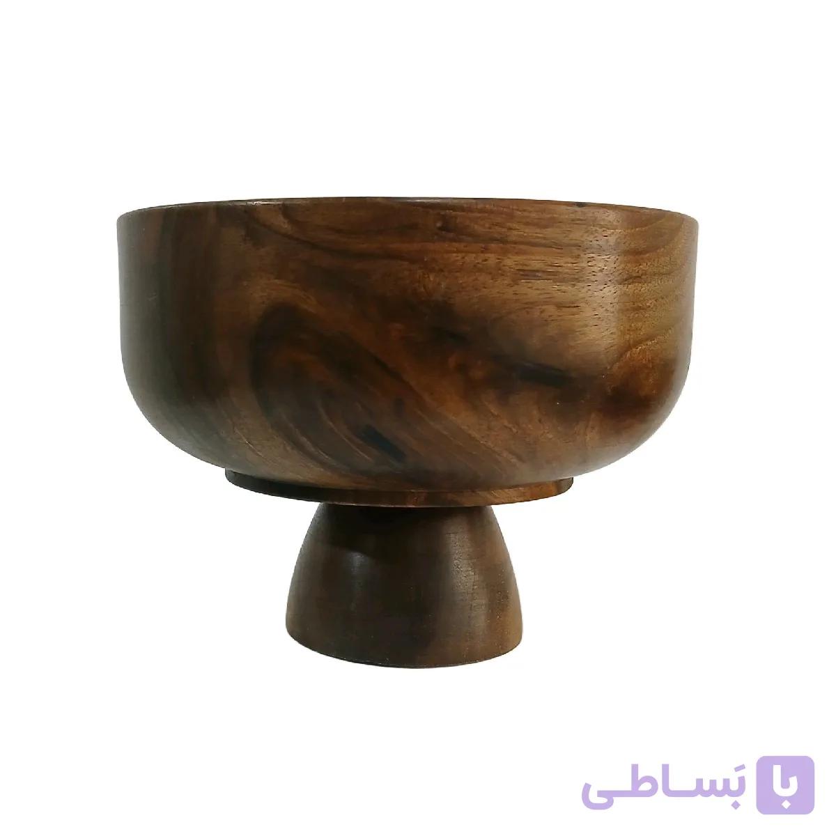 کاسه چوبی پایه دار