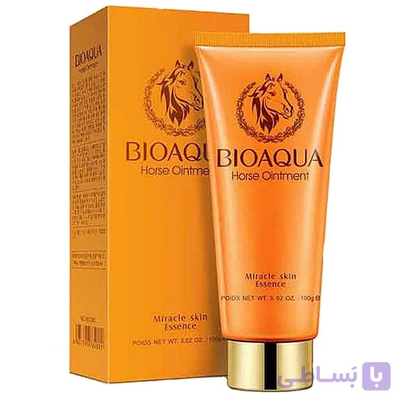 فوم شستشو صورت بایو آکوا مدل Horse Ointment  وزن 100 گرم — تصویر 1