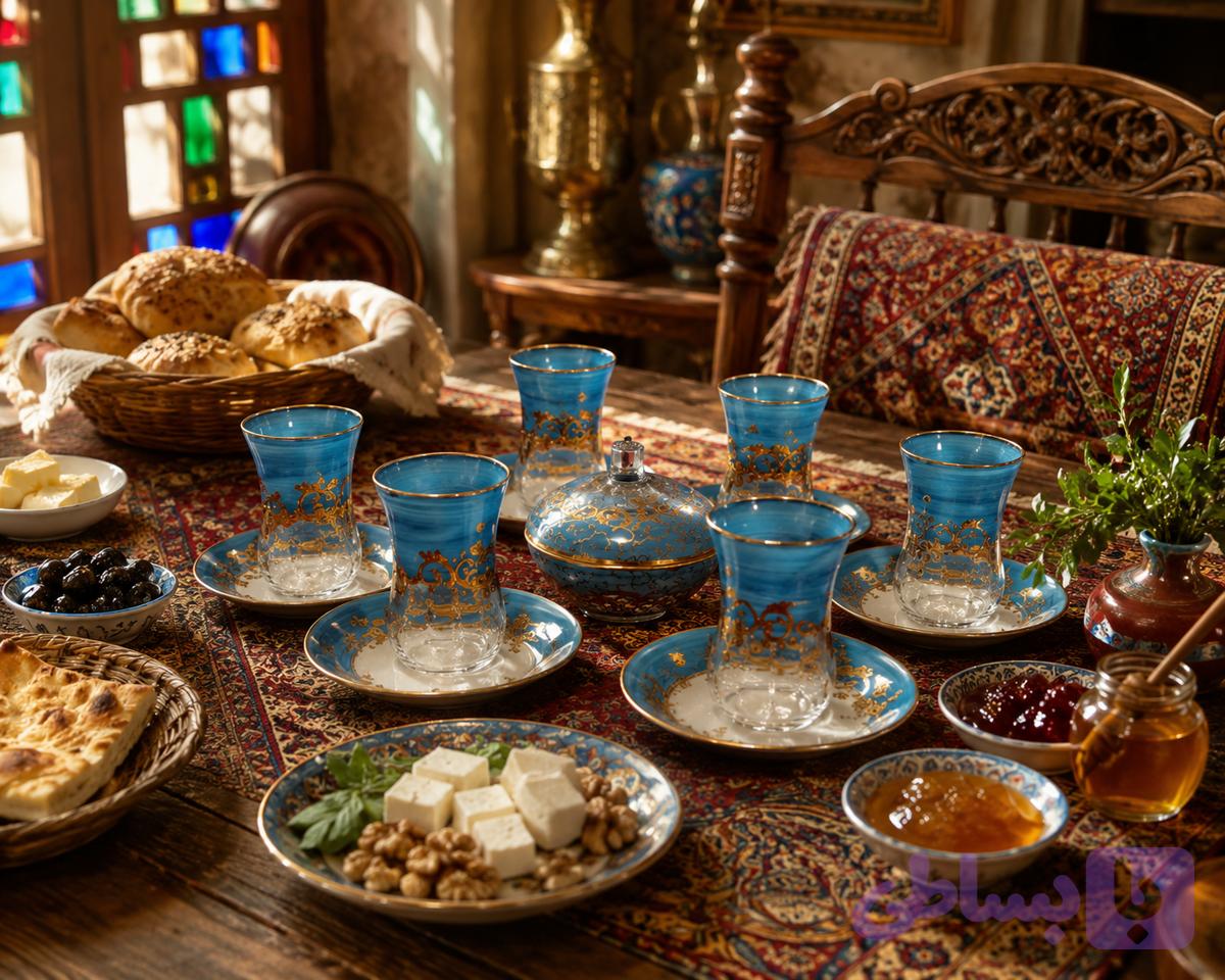 استکان نلبکی طلاکاری شده