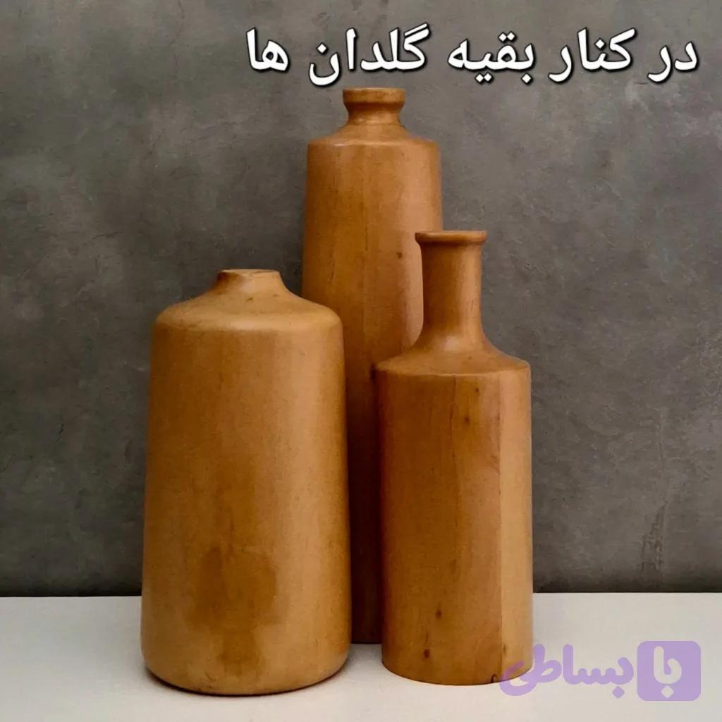 گلدان چوبی.کد 113 — تصویر 1