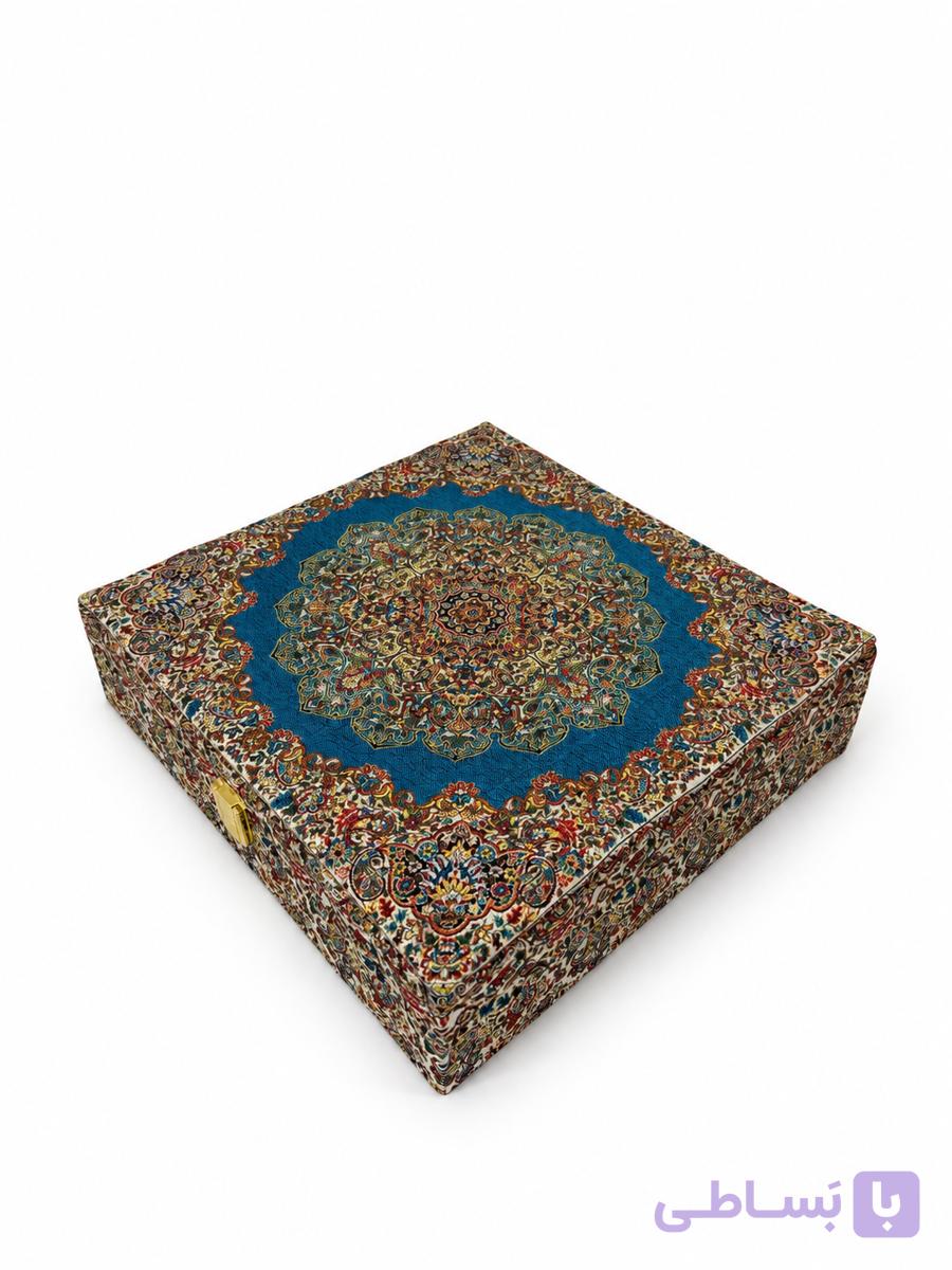جعبه پذیرایی ترمه مدل T03 طرح افراز زرشکی ۶ خانه — تصویر 1
