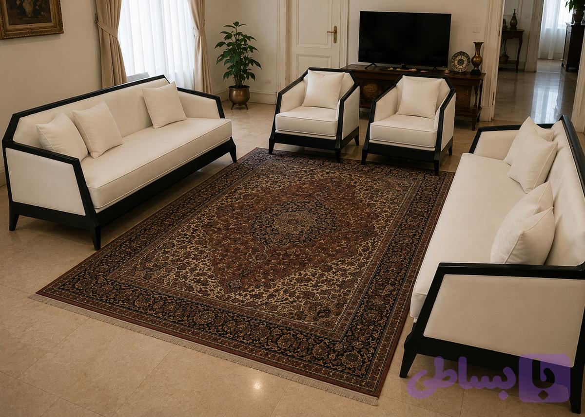 مبل کلاسیک مدل آنیل هشت نفره چوب راش