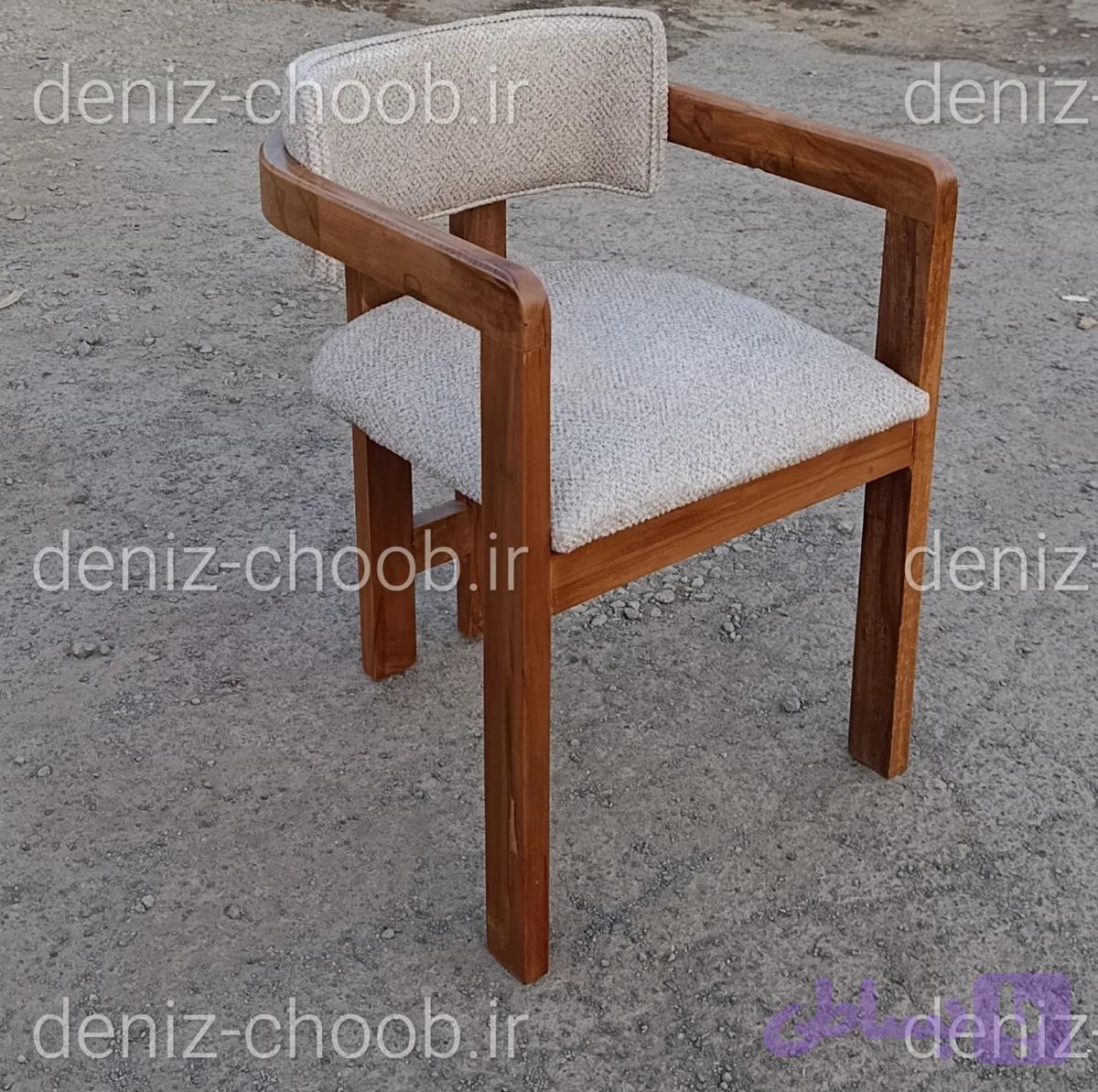 صندلی مدل H دسته دار چوب راش