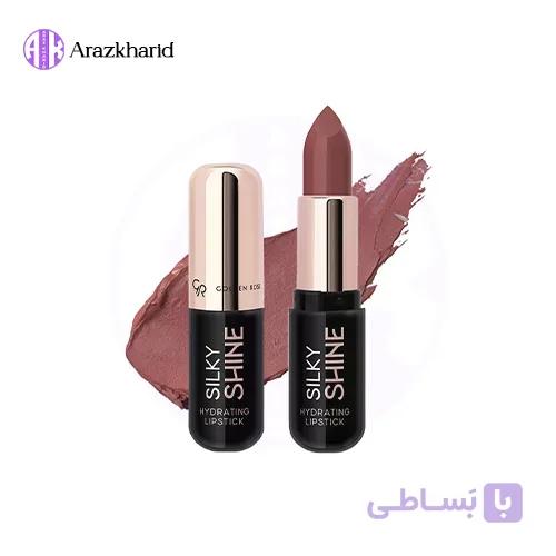 رژ لب جامد سیلکی شاین گلدن‌ رز GOLDEN ROSE مدل Silky Shine وزن 4.2 گرم — تصویر 1