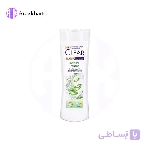 شامپو ضد شوره زنانه کلیر مدل Bitkisel Sentez حاوی آلوئه ورا و روغن درخت چای 350 میل — تصویر 1