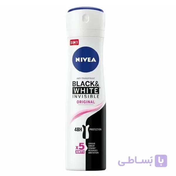اسپری بدن بلک اند وایت کلیر نیوا | Nivea Black & White Invisible Clear Body Spray