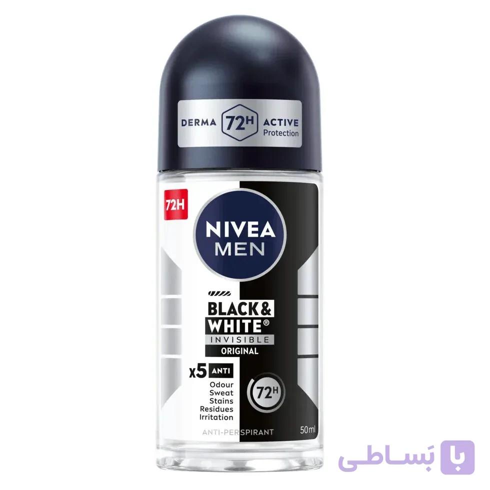 مام رول بلک اند وایت اینویزیبل کلیر نیوا | Nivea Black & White Invisible Clear Anti-Perspirant Roll-On