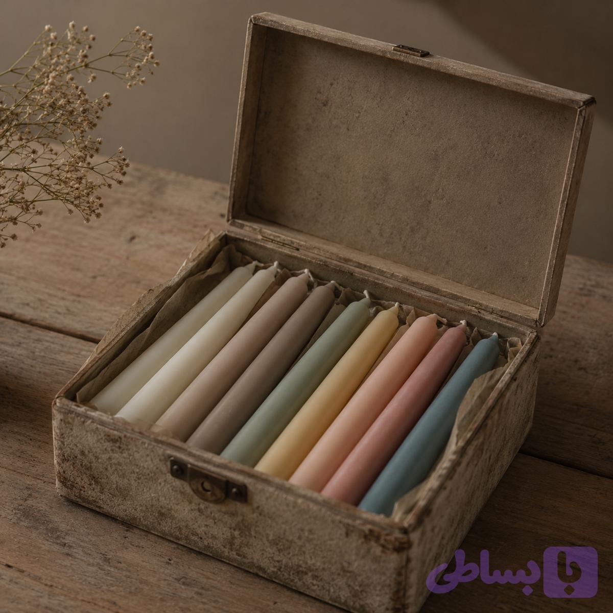 شمع لوله ای بسته 12 عددی