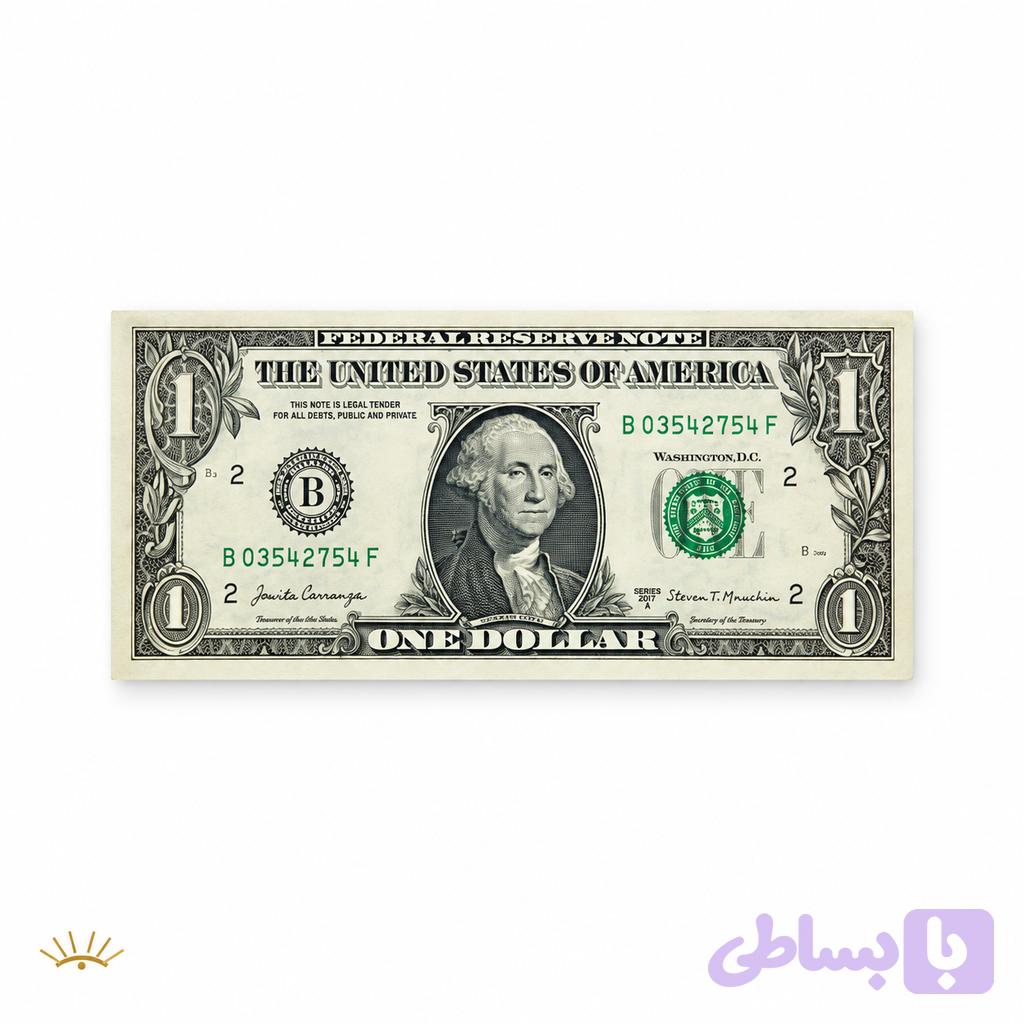 اسکناس ۱ دلاری آمریکا سری ۲۰۱۷ در قاب کلکسیونی داریکا